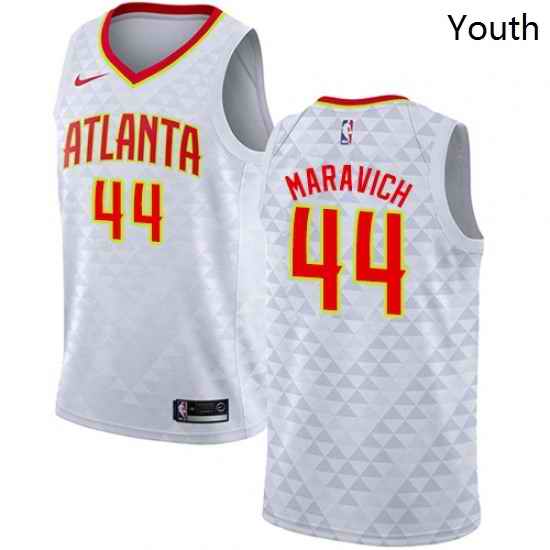 Youth Nike Atlanta Hawks 44 Pete Maravich Swingman White NBA Jersey Association Edition